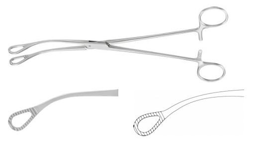 КОРНЦАНГ ДЛЯ ТАМПОНІВ/ТКАНИН ФОРЕСТЕР-БЕЛЛЕНГЕР, ОВАЛЬНИЙ, ВИГНУТИЙ, 245 ММ